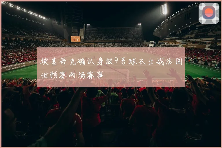 埃基蒂克确认身披9号球衣出战法国世预赛两场赛事